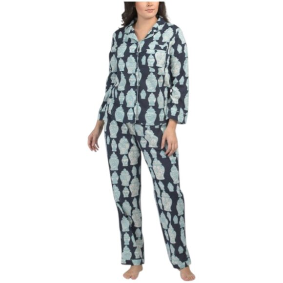 SAATVIK Other - SAATVIK 2pc Cotton Chinoiserie Pajamas Set